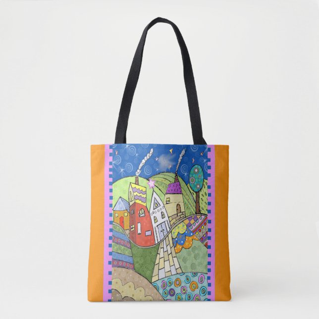 Tote Bag Maisons d'art folklorique branchées (Devant)