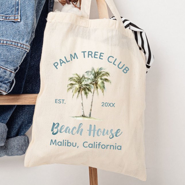 Tote Bag Maisons de plage modernes aux palmiers en bois ble (In situ)