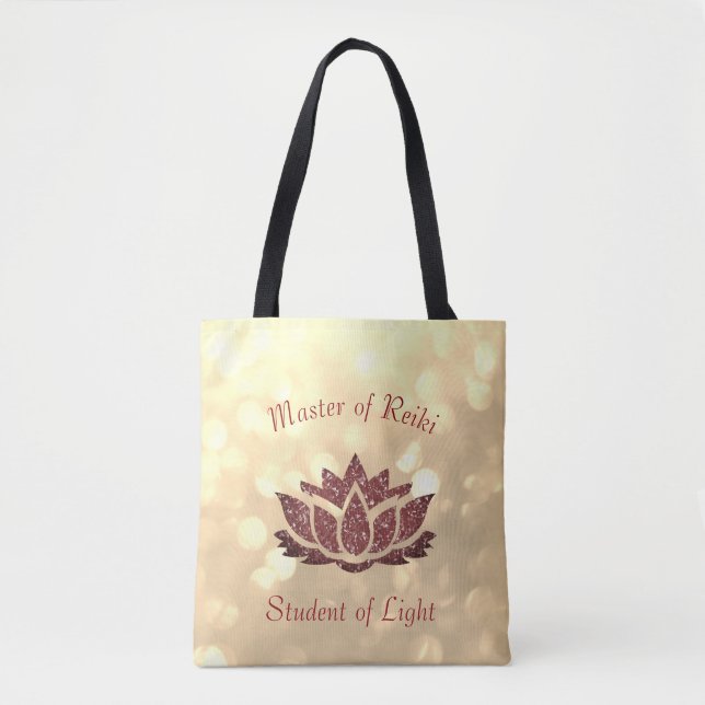 Tote Bag Maître de design Reiki Lotus (Devant)