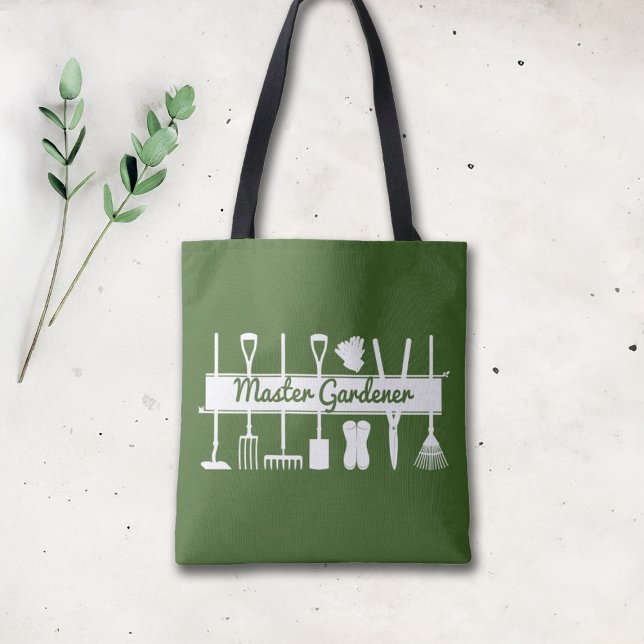 Tote Bag Maître jardinier vert de forêt moderne (Créateur téléchargé)