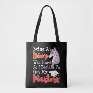 Tote Bag Maîtrise amusante Diplôme de licence MSW MBA Cad