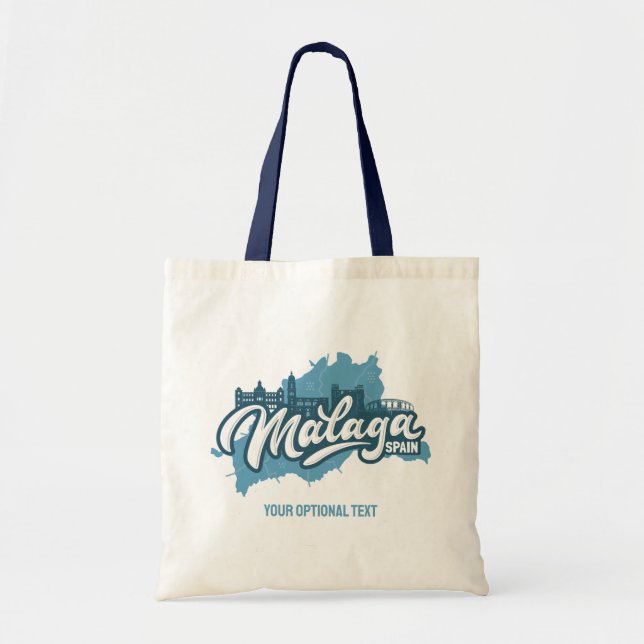 Tote Bag Malaga Espagne (Devant)
