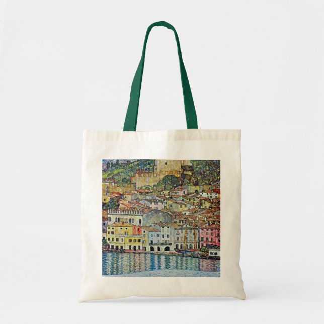 Tote Bag Malcesine sur le lac de Garde Par Gustav Klimt (Devant)