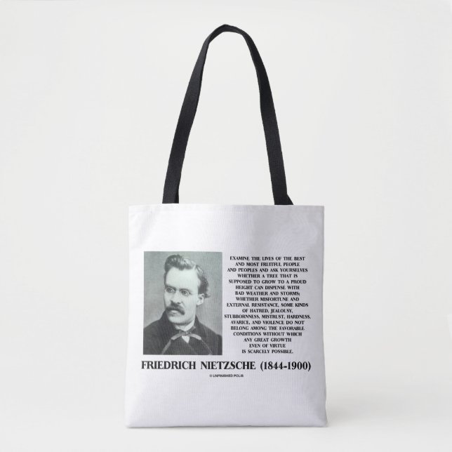 Tote Bag Malheur Conditions favorables croissance Nietzsche (Devant)