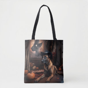 Tote Bag Malinois Belge Citrouilles Halloween Épouvantable