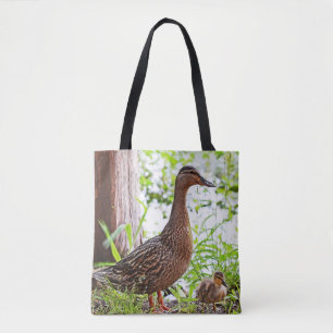 Tote Bag Mallard and Ducklings by Shirley Taylor
