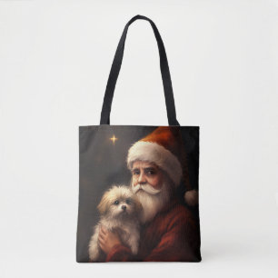 Tote Bag Maltais avec Noël Festif du Père Noël