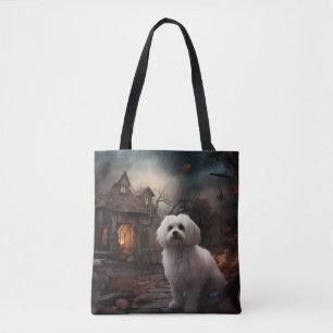 Tote Bag Maltais Halloween effrayant