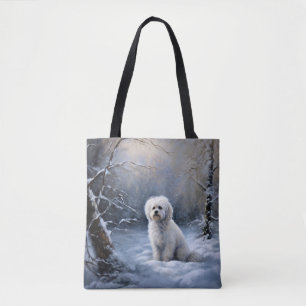 Tote Bag Maltais Laisser Neige Noël