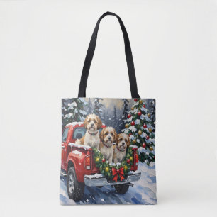 Tote Bag Malti-Tzu camion rouge de Noël vacances