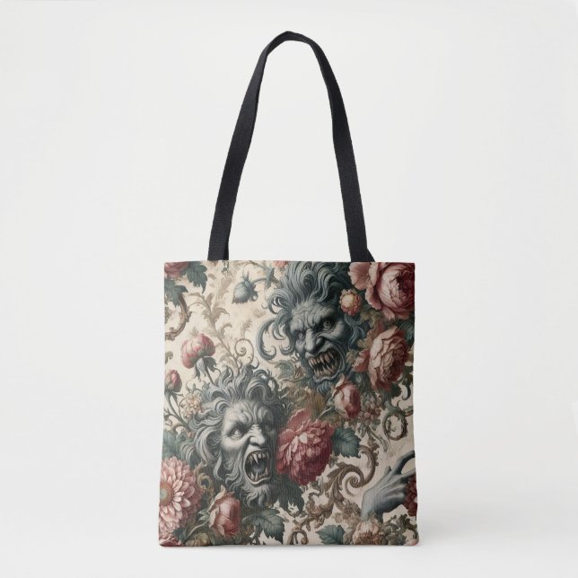 Tote Bag Malveillance Doppelganger - Monstre gothique baroq (Devant)