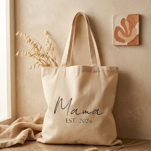 Tote Bag Mama Année de Référence Jalon de Famille Minimal