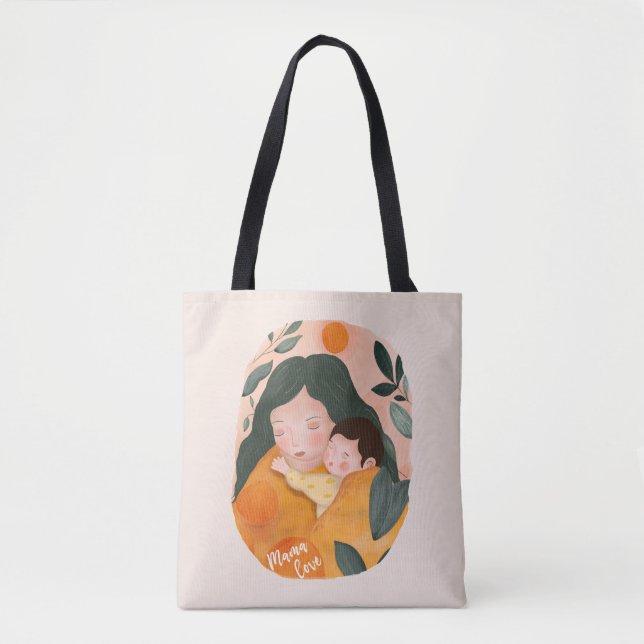Tote Bag Mama Love Cozy Boho for Mom (Devant)