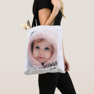 Tote Bag Mama Photo Personnalisée Établie