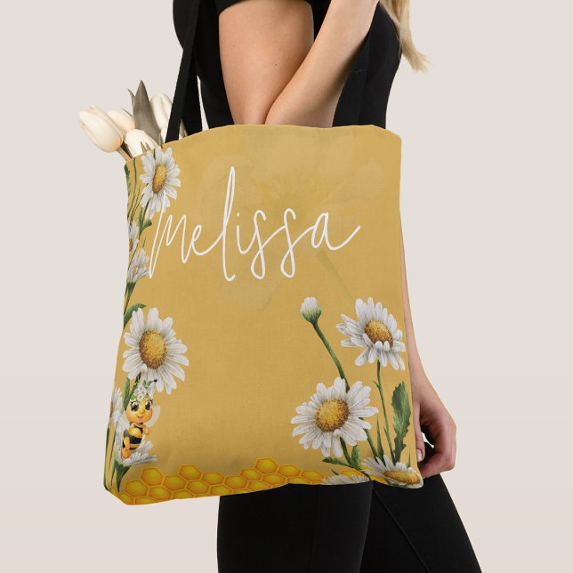 Tote Bag Mama To Bee Honeybee Thème Personnalisé (Créateur téléchargé)
