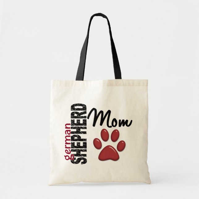 Tote Bag Maman 2 de berger allemand (Devant)