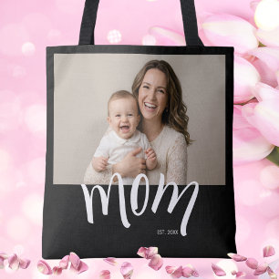 Tote Bag Maman a établi Caps Blanc Personnalisé Année Nouve