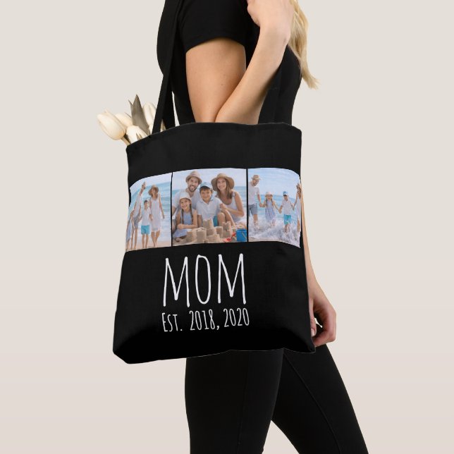 Tote Bag Maman a établi le script noir 3 Photo  (De près)