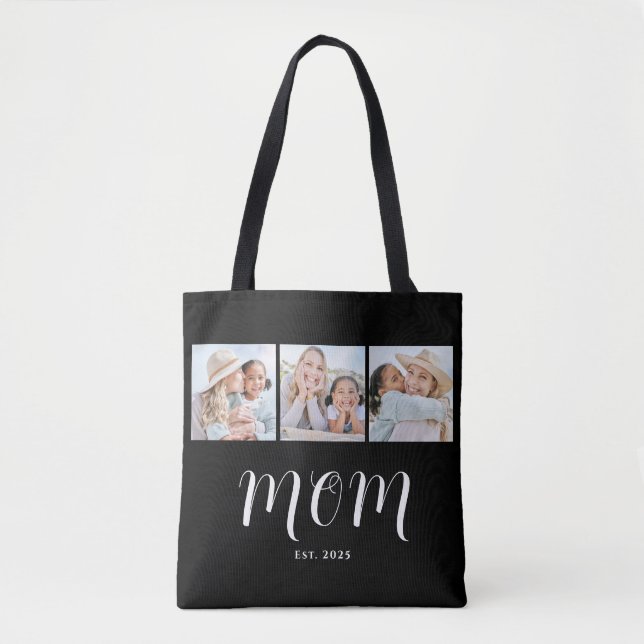 Tote Bag Maman a établi le script noir 3 Photo (Devant)