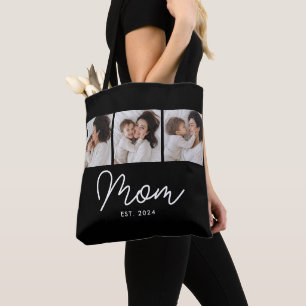 Tote Bag Maman a établi le script noir 3 Photo