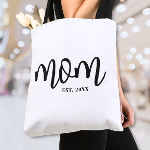 Tote Bag Maman a établi le script noir de la mère