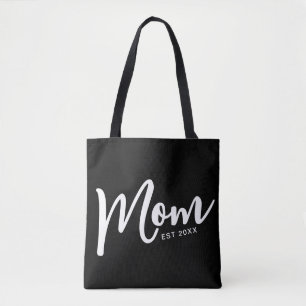 Tote Bag Maman a établi un script blanc