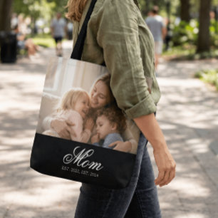 Tote Bag Maman a établi un script élégant noir Photo