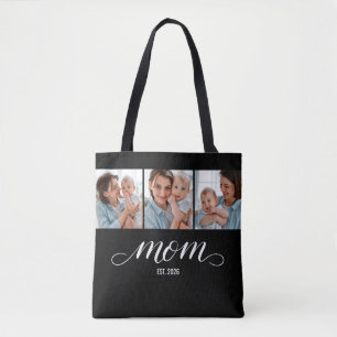 Tote Bag Maman a établi un script noir 3 Photo