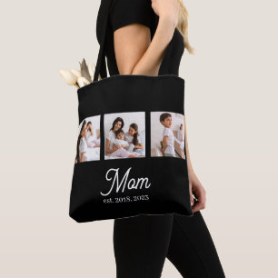 Tote Bag Maman a établi un script noir 3 Photo