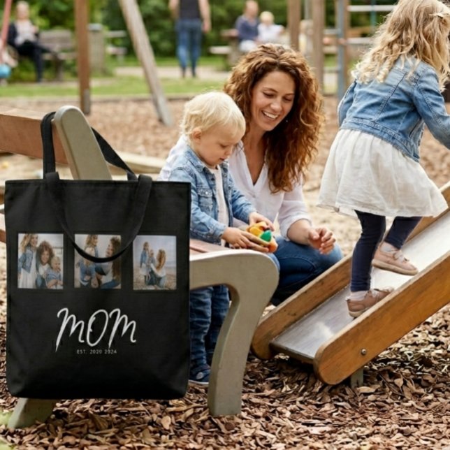Tote Bag Maman a établi un script noir 3 Photo (Créateur téléchargé)