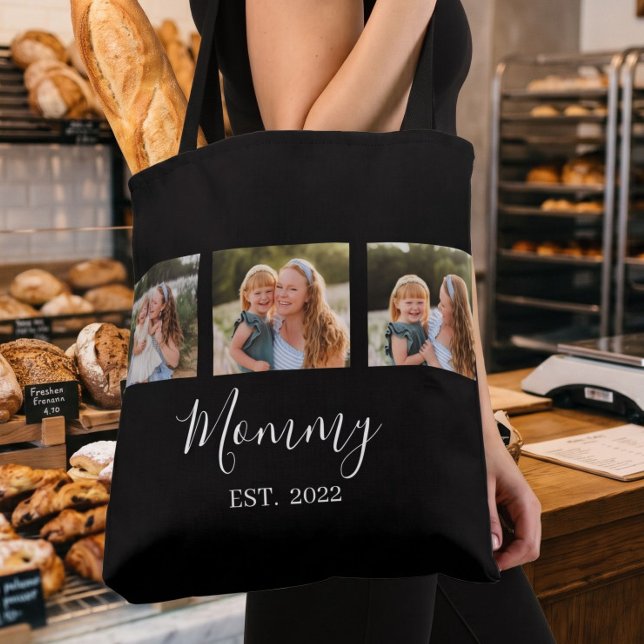 Tote Bag Maman a établi un script noir 3 Photo (Créateur téléchargé)