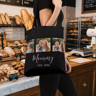 Tote Bag Maman a établi un script noir 3 Photo