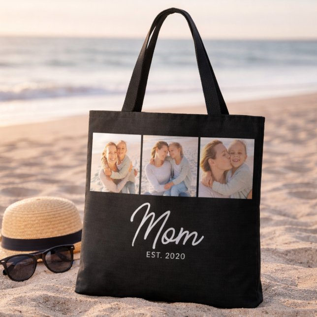 Tote Bag Maman a établi un script noir 3 Photo (Créateur téléchargé)