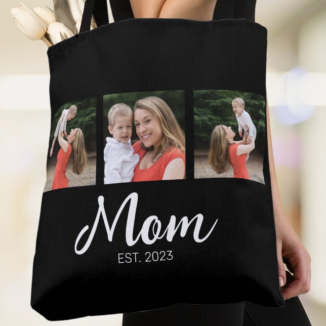 Tote Bag Maman a établi un script noir 3 Photo (Créateur téléchargé)