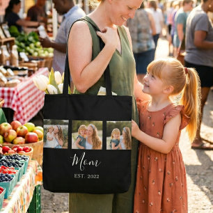 Tote Bag Maman a établi un script noir 3 Photo