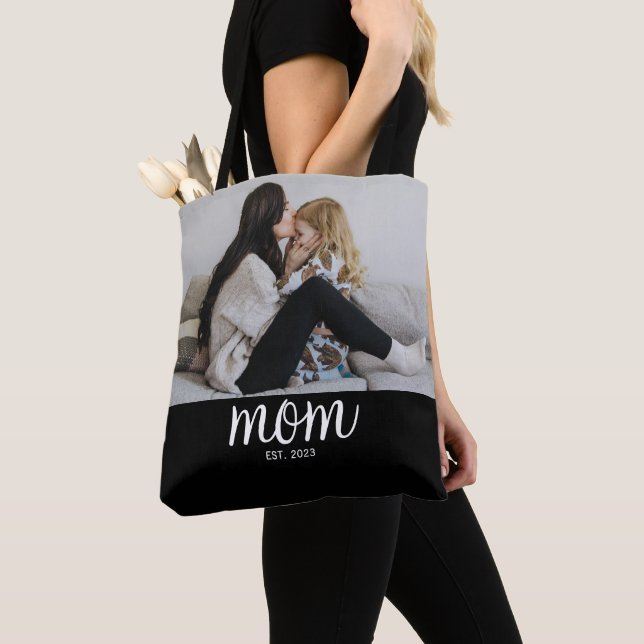 Tote Bag Maman a établi un script photo noir (De près)