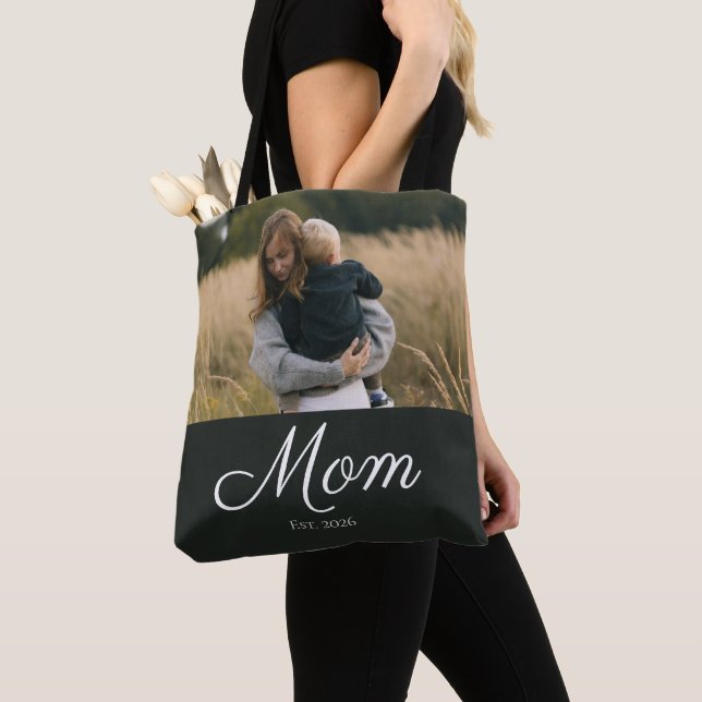 Tote Bag Maman a établi un script photo noir (De près)