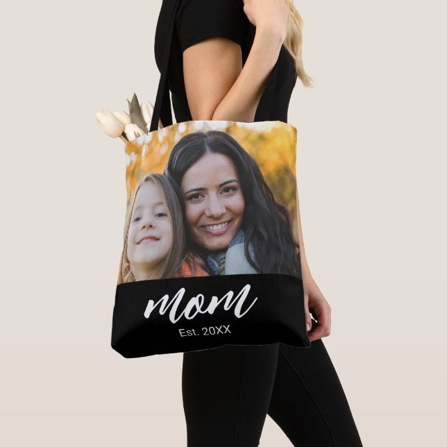 Tote Bag Maman a établi un script photo noir (De près)