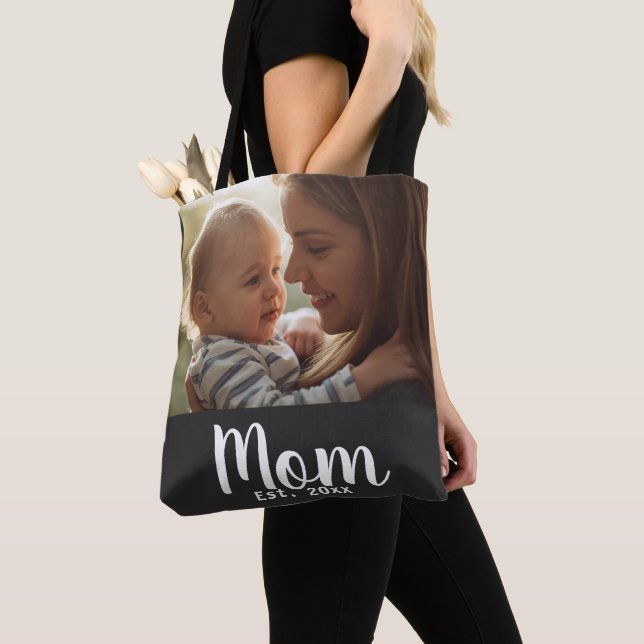 Tote Bag Maman a établi un script photo noir (De près)