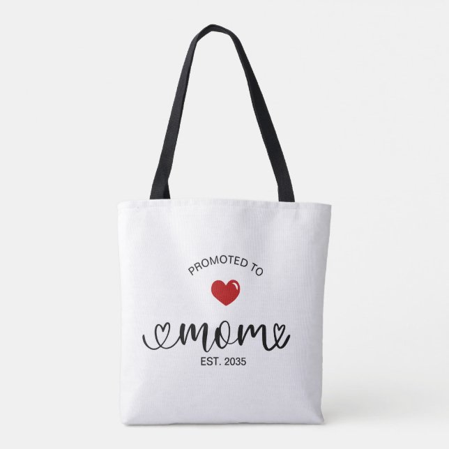 Tote Bag Maman a été promue Maman (Dos)