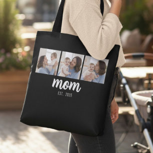 Tote Bag Maman Année de Référence Noir 3 Photos