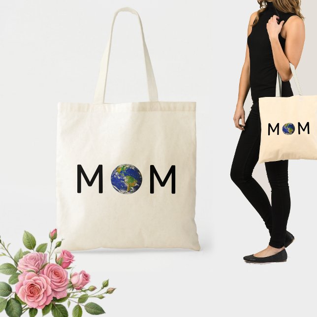 Tote Bag Maman avec la planète Terre (Créateur téléchargé)