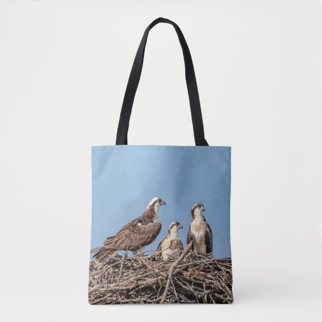 Tote Bag Maman balbuzard avec ses enfants (Devant)