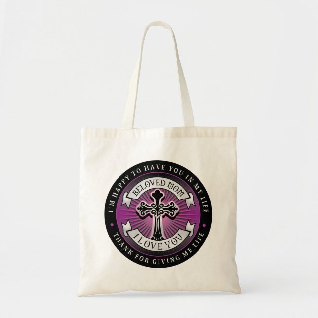 Tote Bag Maman bien-aimée Je t'aime (Devant)