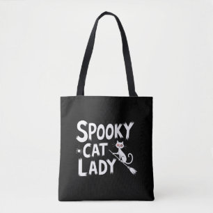 Tote Bag Maman Chat Effrayant Dame Chat Effrayant Halloween