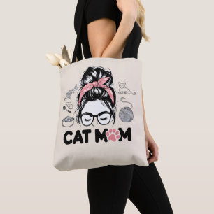 Tote Bag "Maman chat" Femme drôle amateur de chats mignons