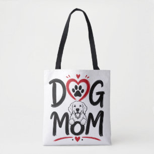 Tote Bag Maman Chien Cœur & Chien Mignon Création Fière M