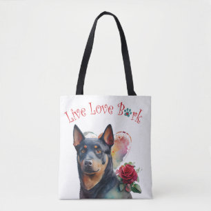 Tote Bag Maman Chien Kelpie Australien Floral
