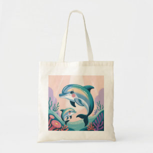 Tote Bag Maman dauphin et bébé