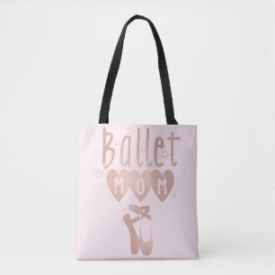 Tote Bag Maman de ballet Rose Gold Stars & Cœurs